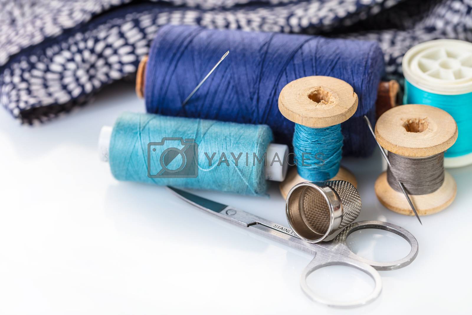 Royalty free image of Sewing accessories and cloth  by MegaArt