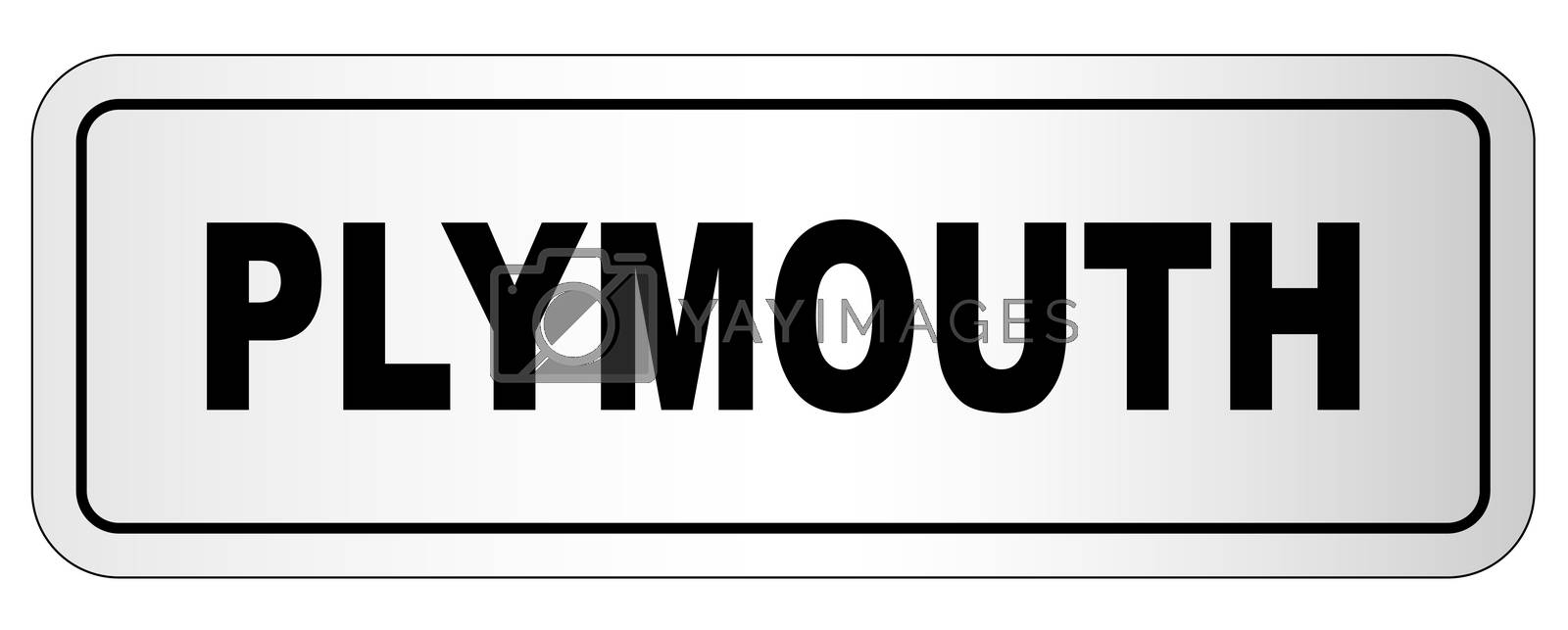 Royalty free image of Plymouth City Nameplate by Bigalbaloo