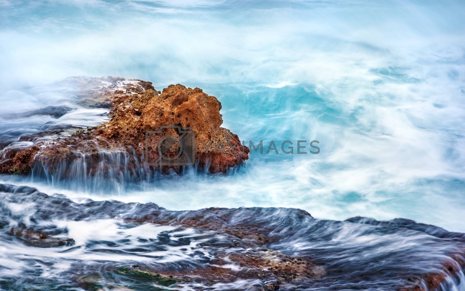 Royalty free image of Rock in the sea by Anna_Omelchenko
