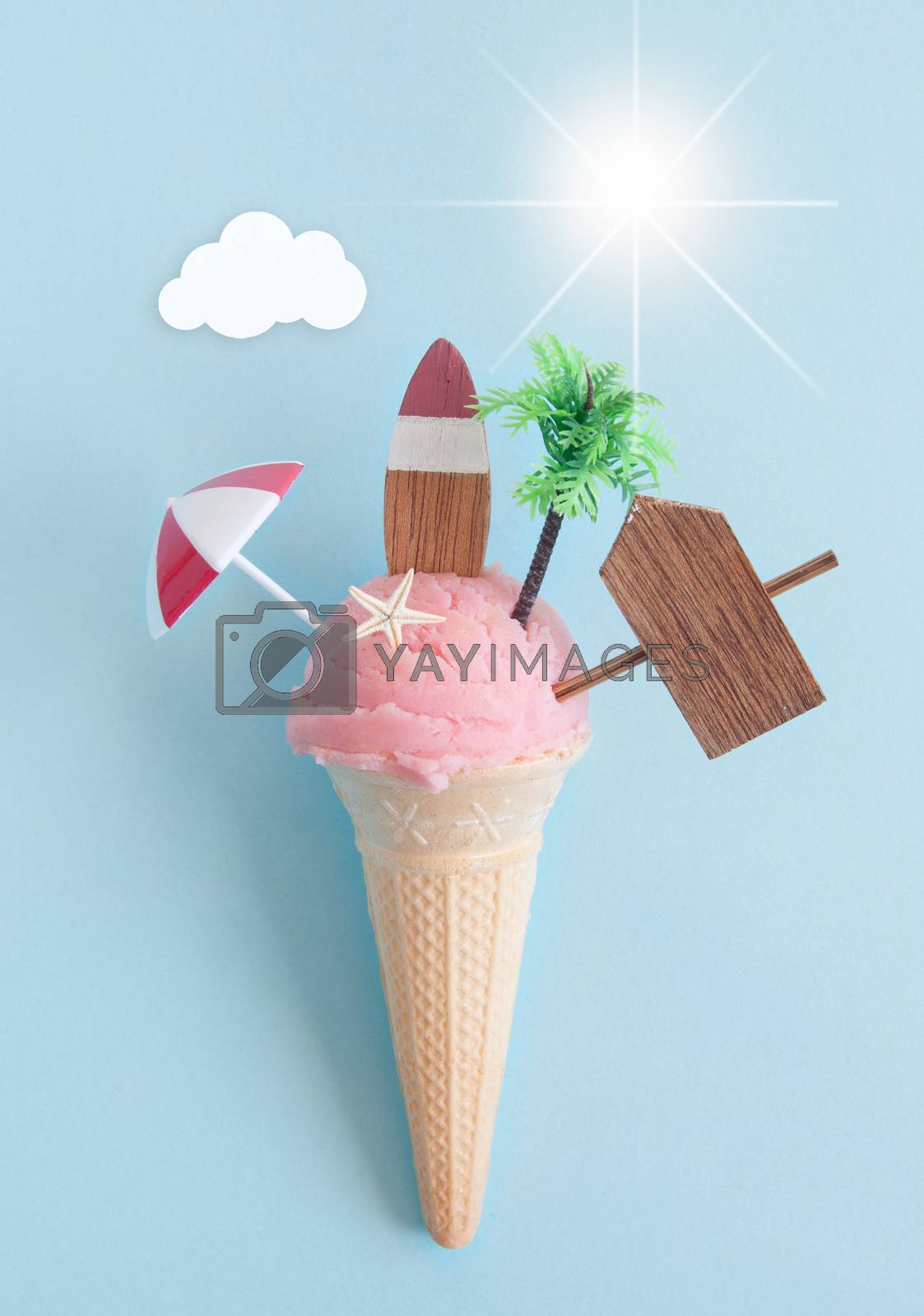 Royalty free image of Frozen icecream cone by unikpix
