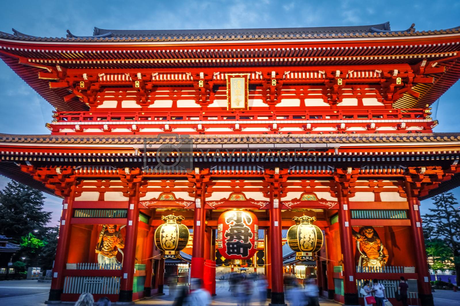 Royalty free image of Kaminarimon gate and Lantern, Senso-ji temple, Tokyo, Japan by daboost