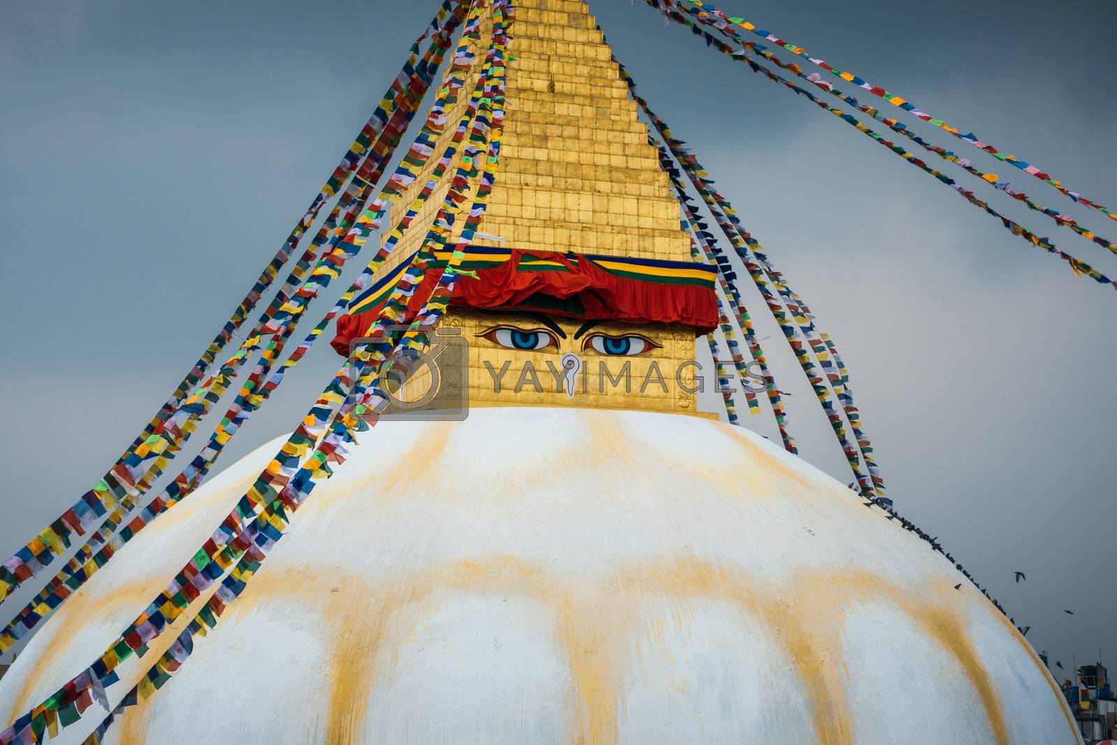 Royalty free image of Boudhanath stupa in Kathmandu, Nepal by dutourdumonde