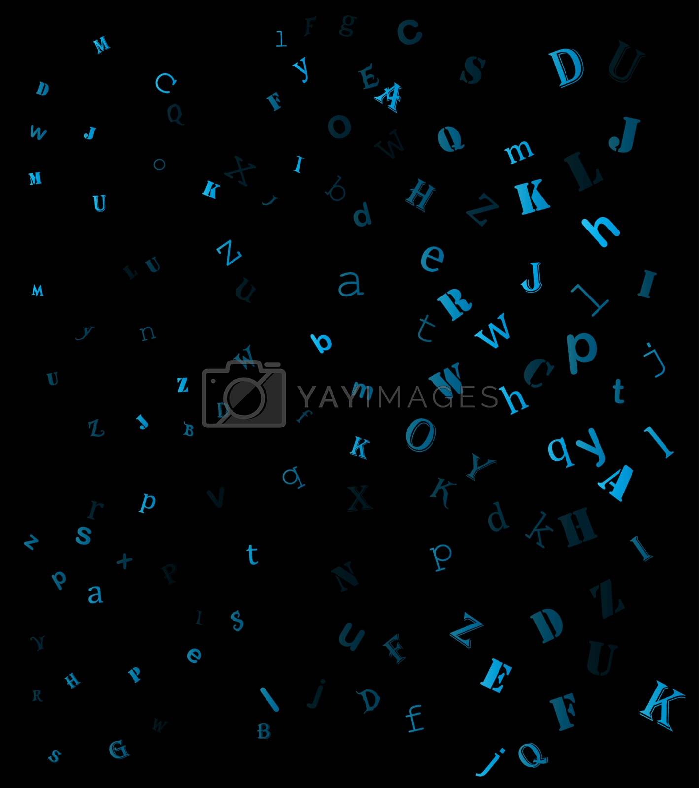 Royalty free image of falling random letters, alphabet beautiful background design  by wektorygrafika