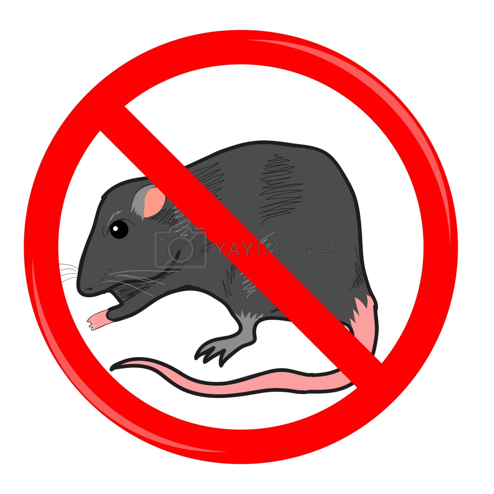 Royalty free image of Rat Stop Sign by valeo5