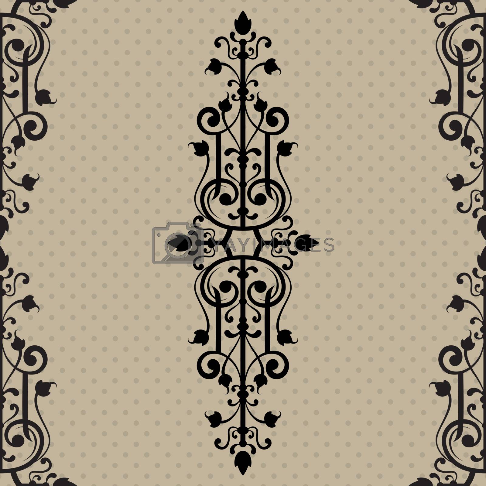 Royalty free image of Vintage frame with black ornament by iktash