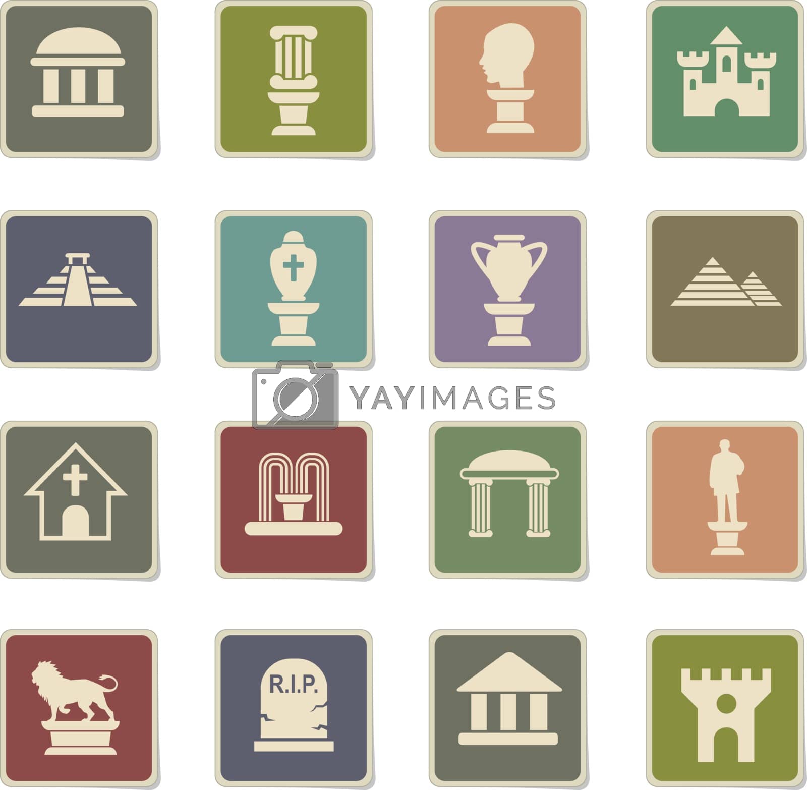 Royalty free image of monuments icon set by ayax