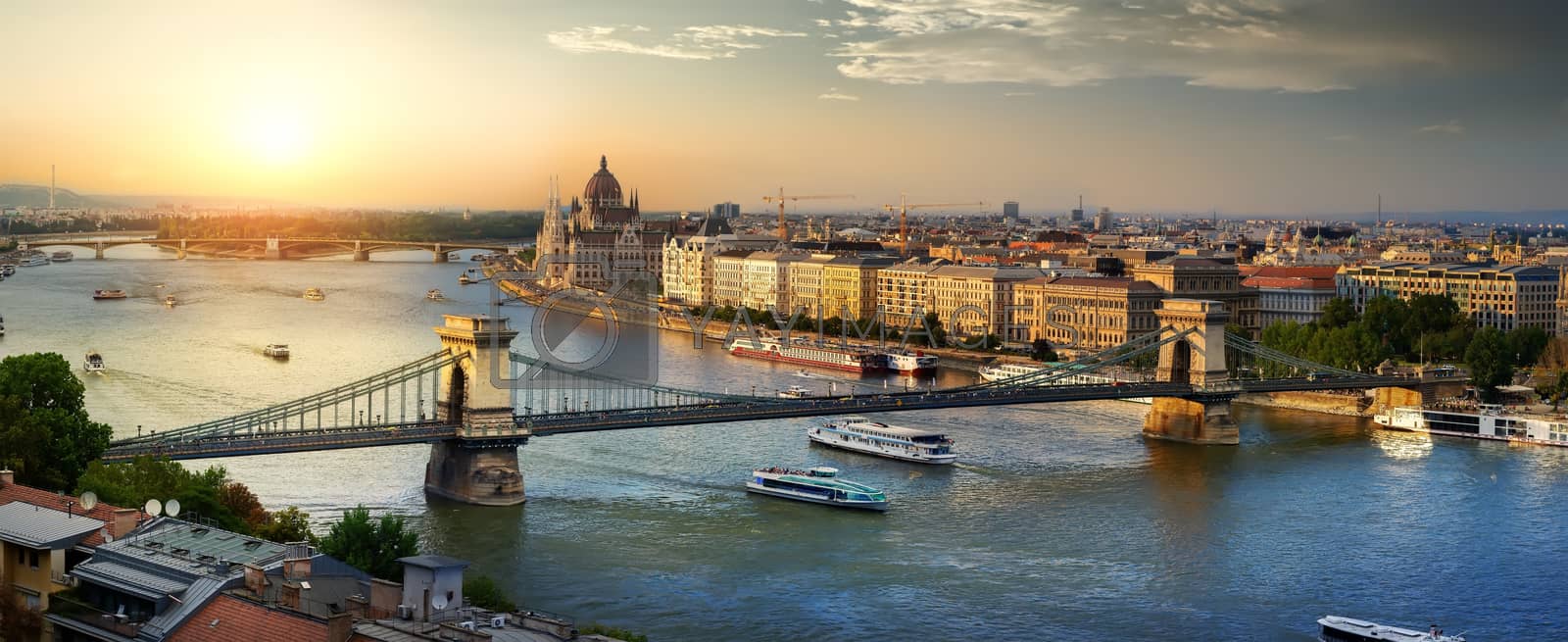 Royalty free image of Sunset in Budapest by Givaga