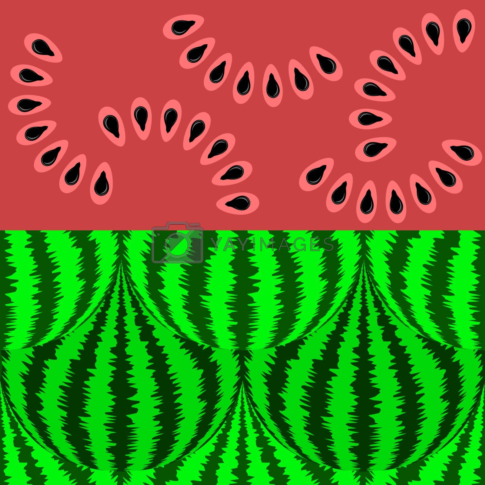 Royalty free image of Fresh Sweet Natural Ripe Watermelon Pattern by valeo5