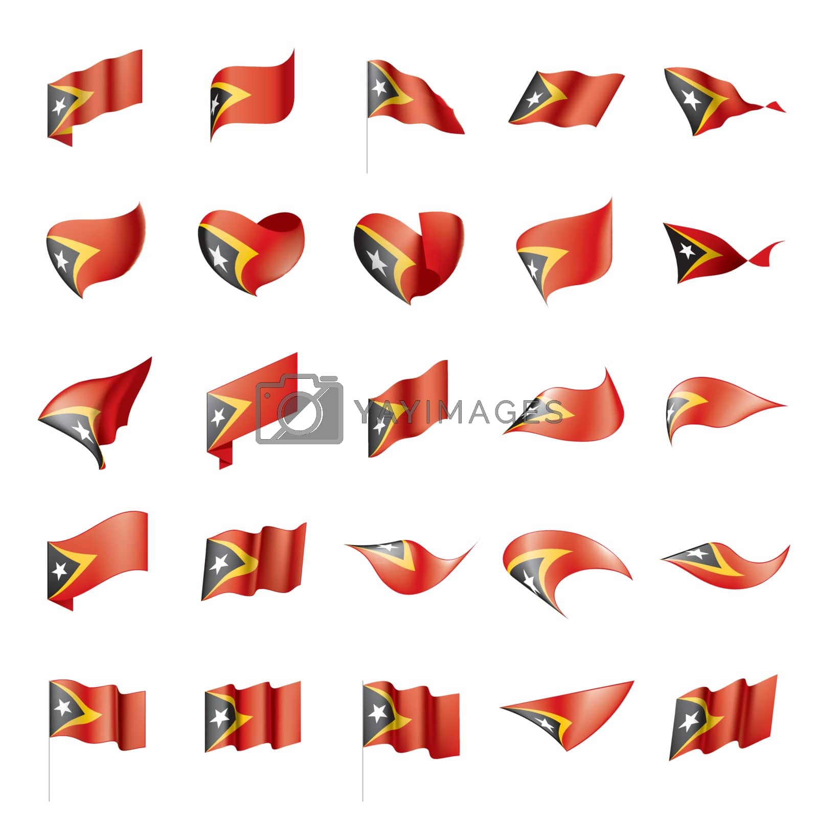 Royalty free image of east timor flag, vector illustration by butenkow