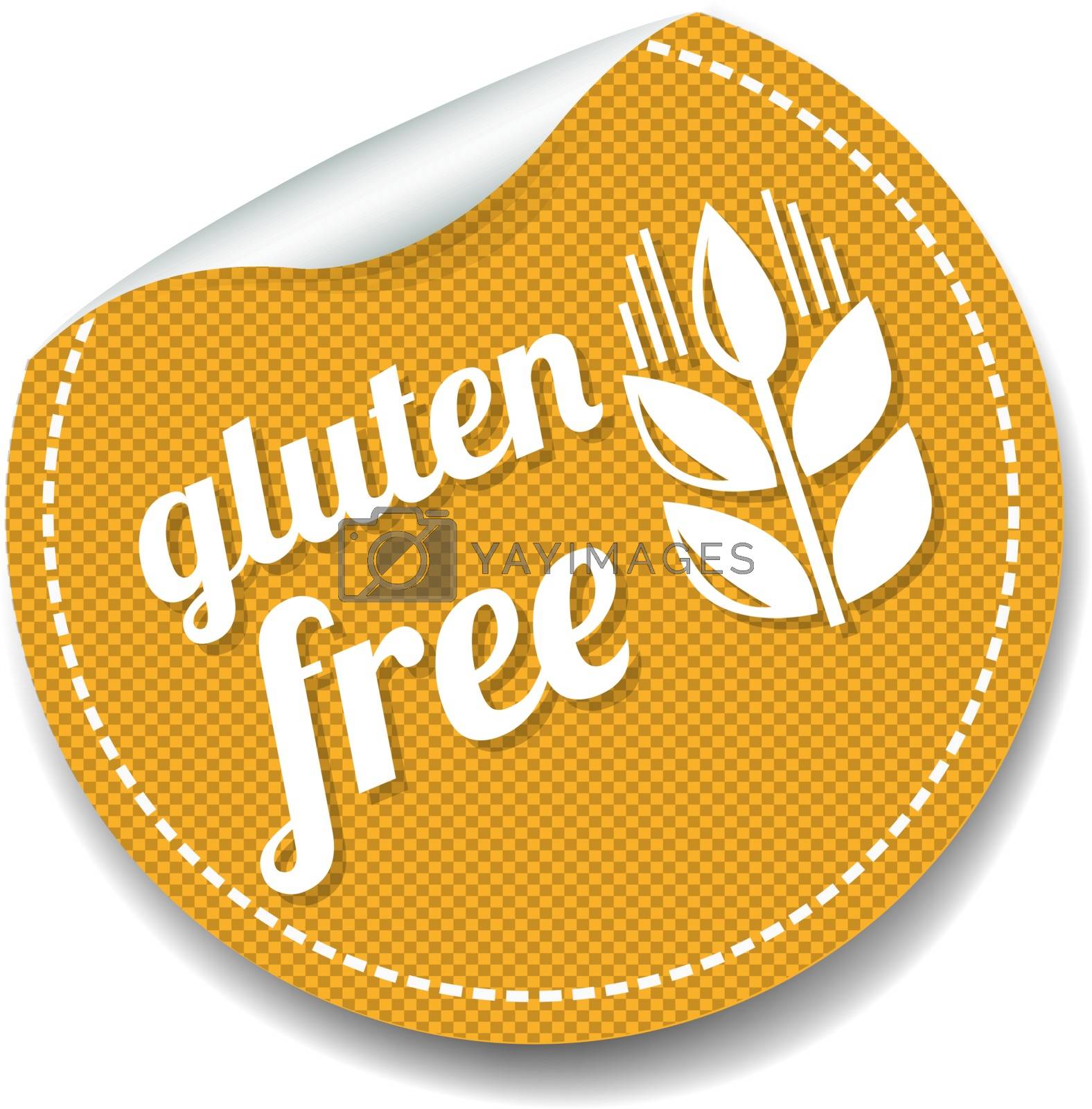 Royalty free image of Gluten Free Sticker Isolated White Background by cammep