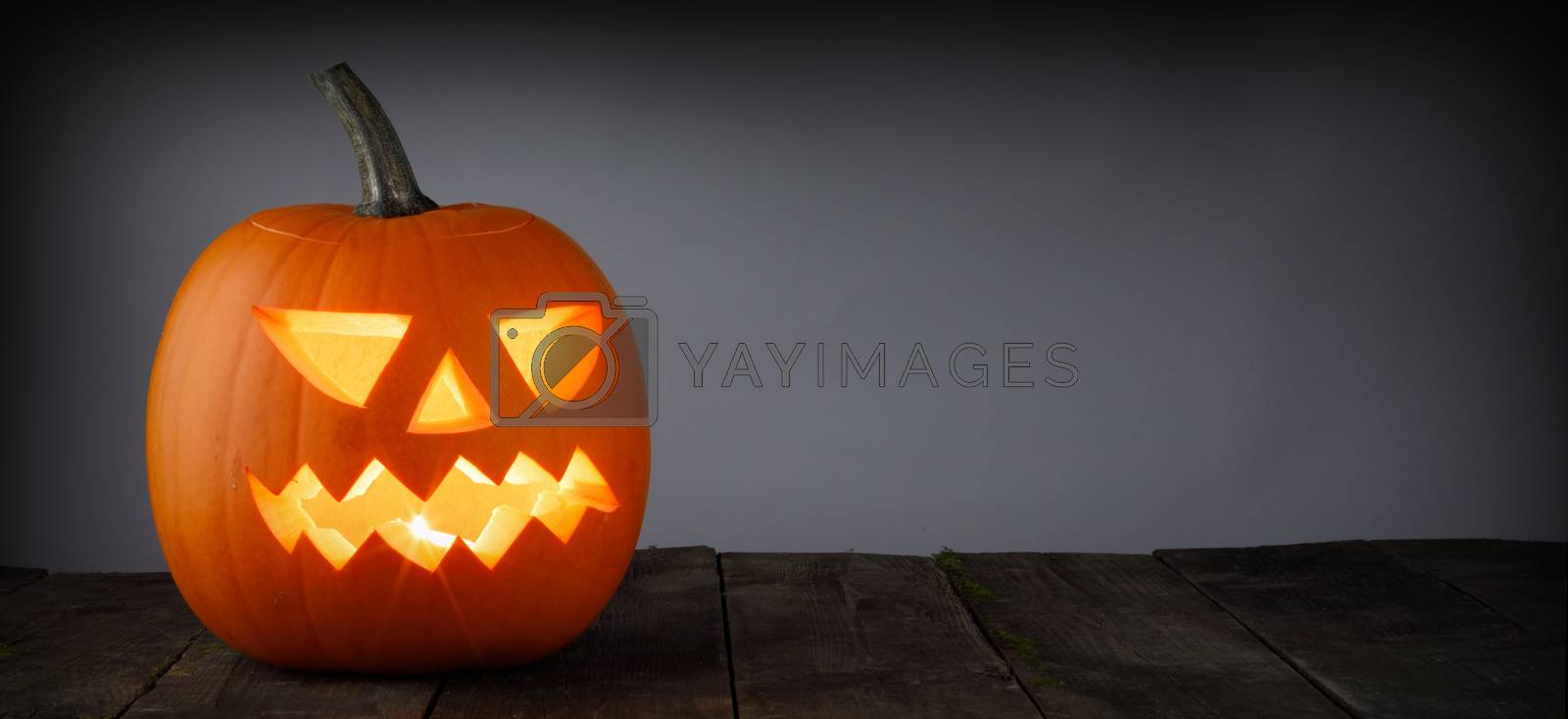 Royalty free image of Glowing Halloween pumpkin by Yellowj