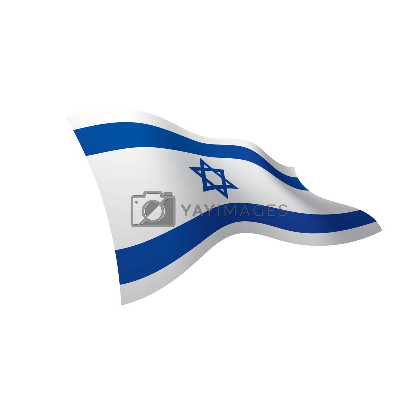 Royalty free image of Israel flag, vector illustration by butenkow