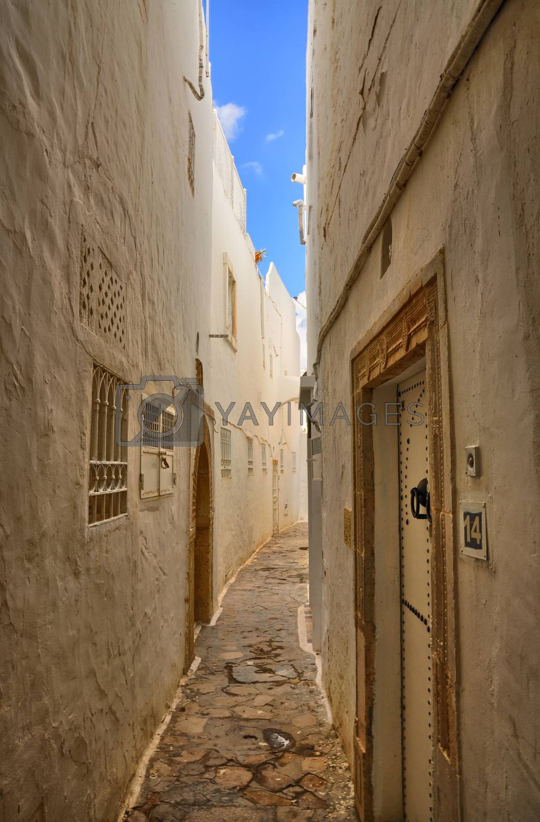 Royalty free image of Narrow street of ancient Medina, Hammamet, Tunisia, Mediterranea by Eagle2308