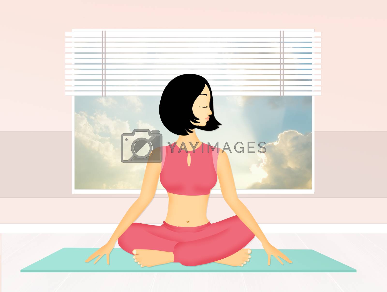 illustration of asana yoga pose
