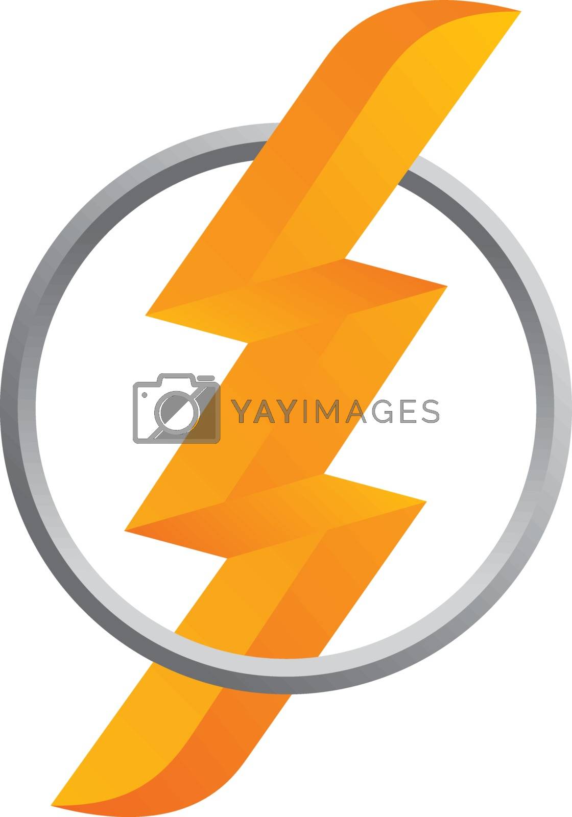 Royalty free image of orange thunder bolt sign logo by vector1st