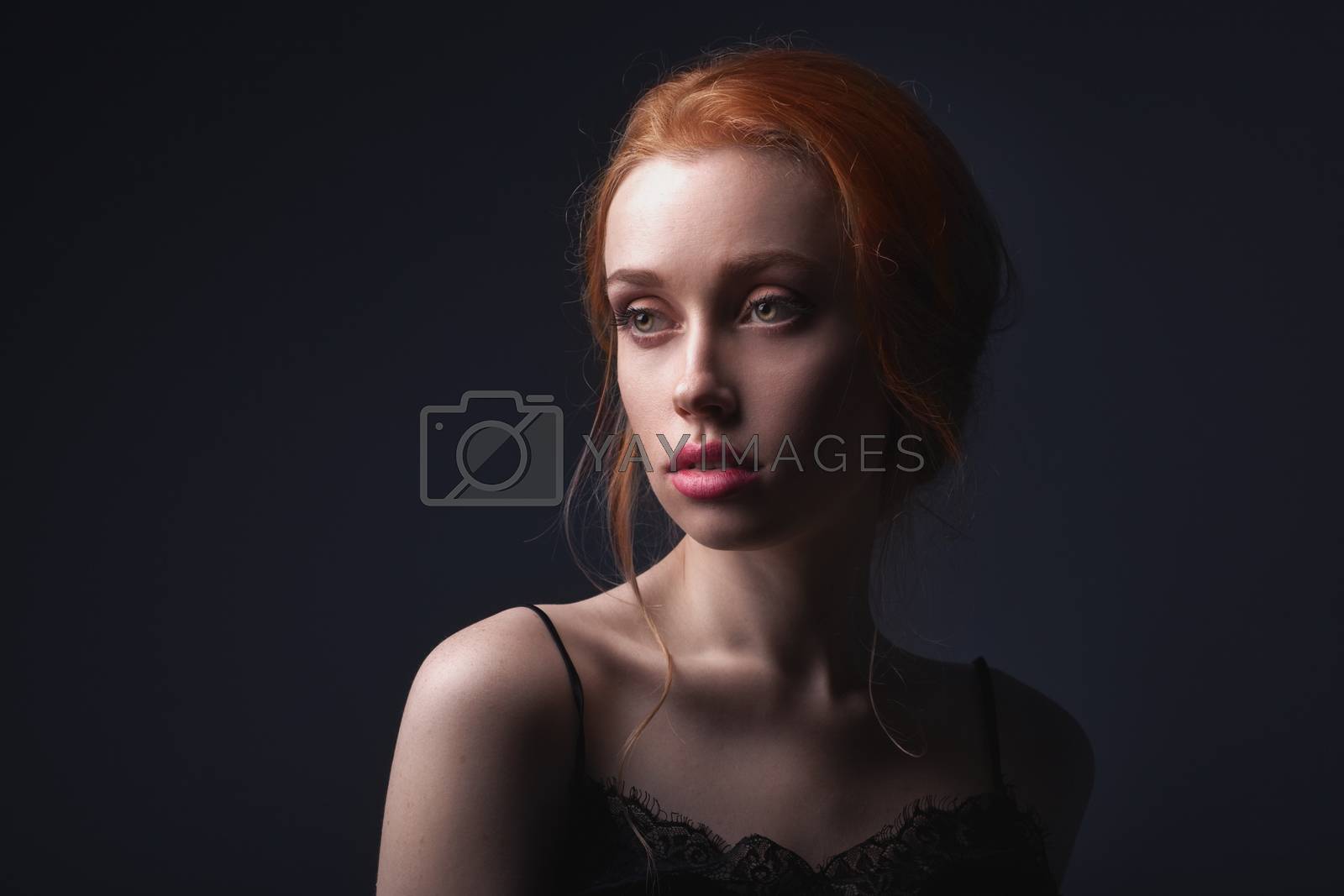 Royalty free image of Beautiful face of young adult woman by doodko