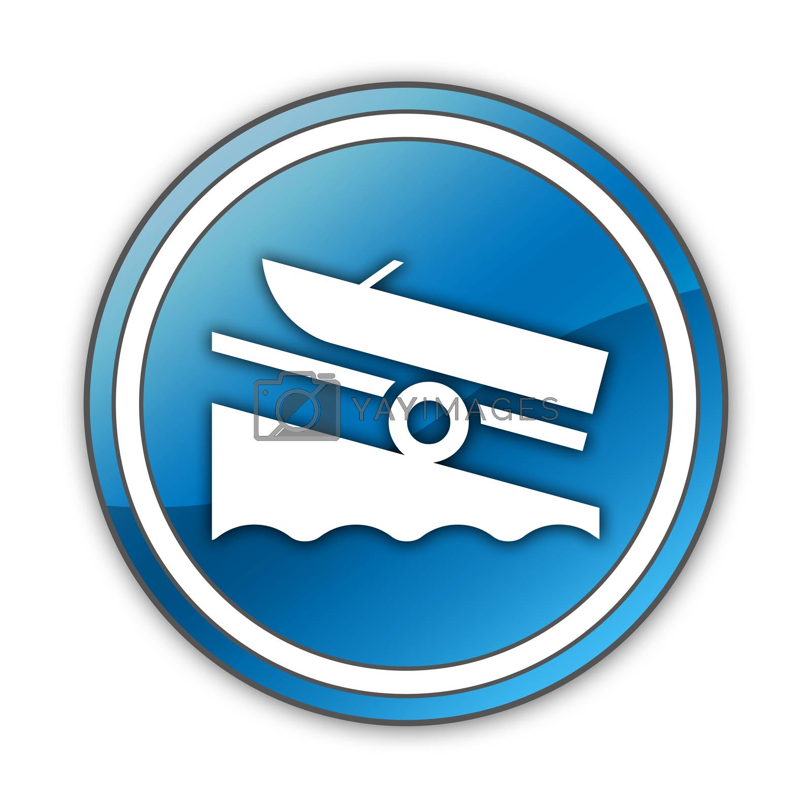 Royalty free image of Icon, Button, Pictogram Boat Ramp by mindscanner