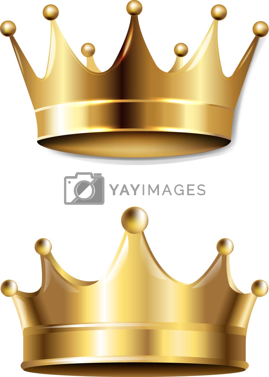 Royalty free image of Crown Set Isolated by barbaliss