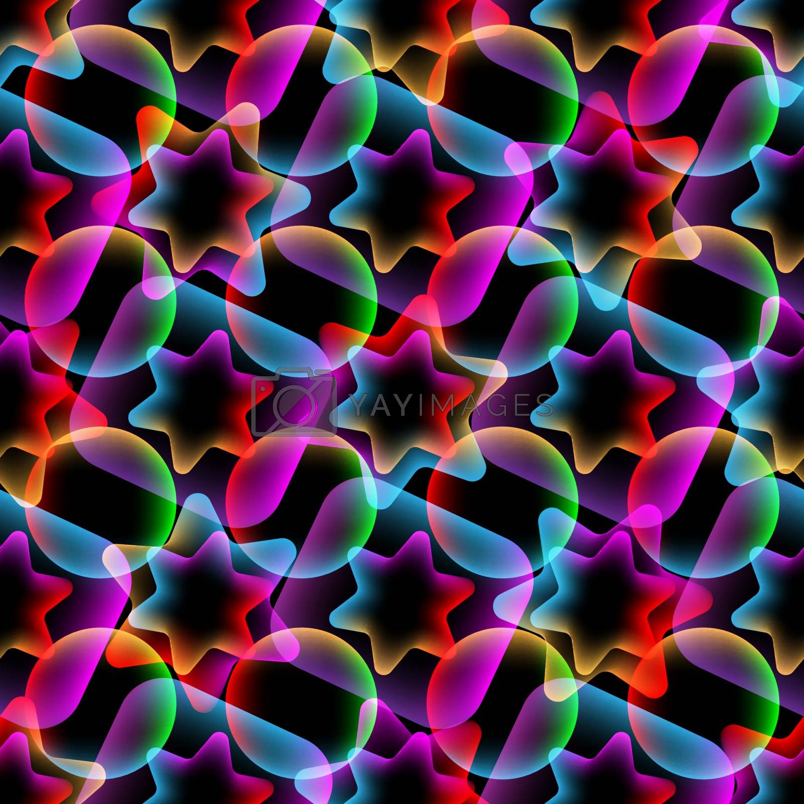 Royalty free image of Seamless pattern Abstract liquid lava lamp from geometric shapes by Musjaka