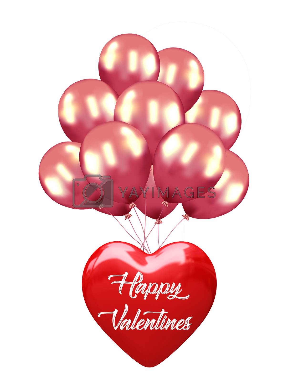 Royalty free image of Love Baloon isolated on white, Ballon heart : red valentine love concept, Valentines day. ısolated. by hakankacar2014