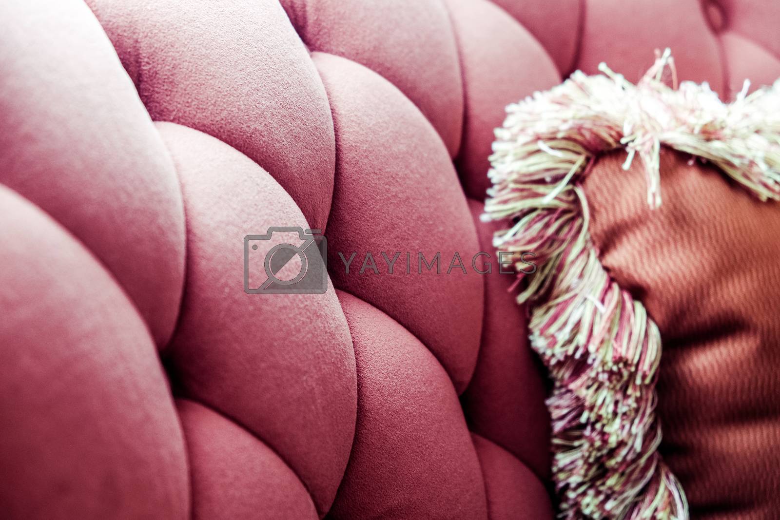 Royalty free image of Background of velvet sofa and cushions by ponsulak