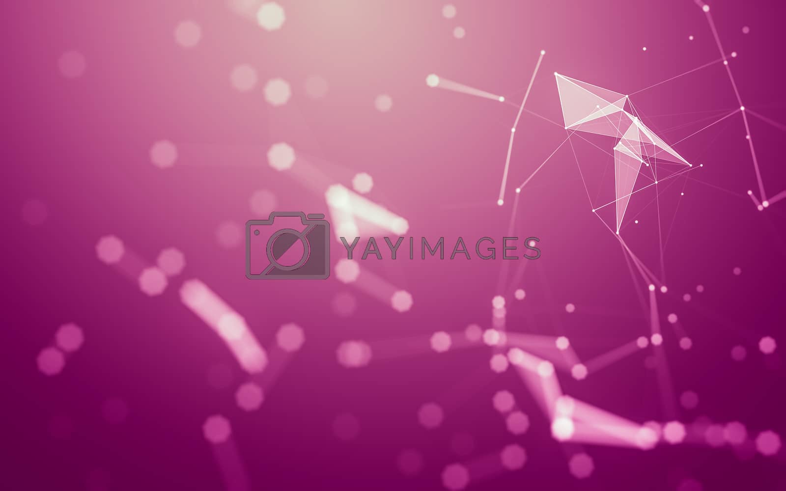 Royalty free image of Abstract polygonal space low poly dark background, 3d rendering by teerawit