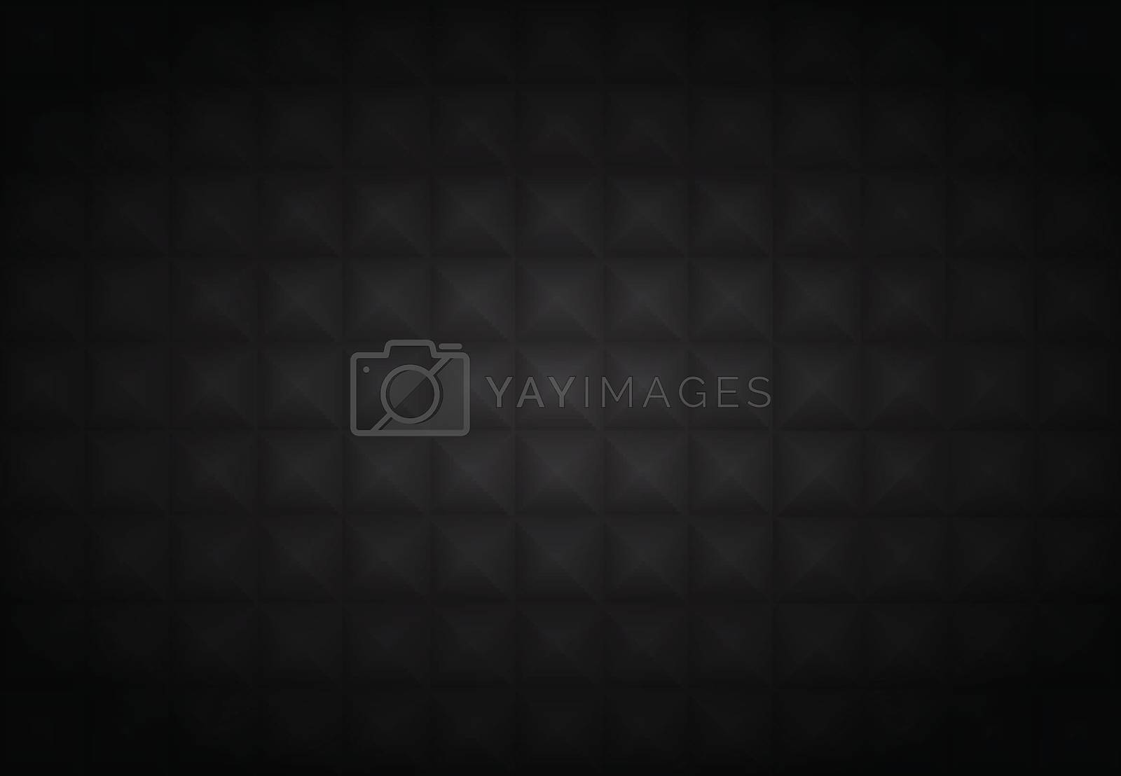 Royalty free image of Abstract 3D black geometric polygon pattern on dark backgrund. by phochi