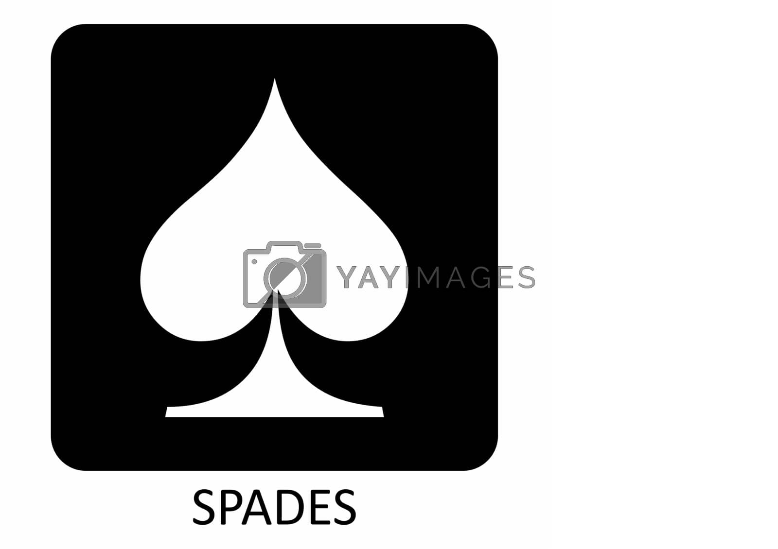 Royalty free image of Spades suit icon illustration by luisrftc
