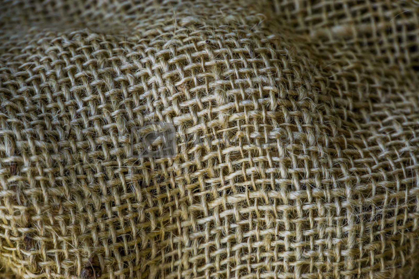 Royalty free image of macro closeup of a jute jute fabric, sackcloth texture, old vintage fabrics, burlap background by charlottebleijenberg