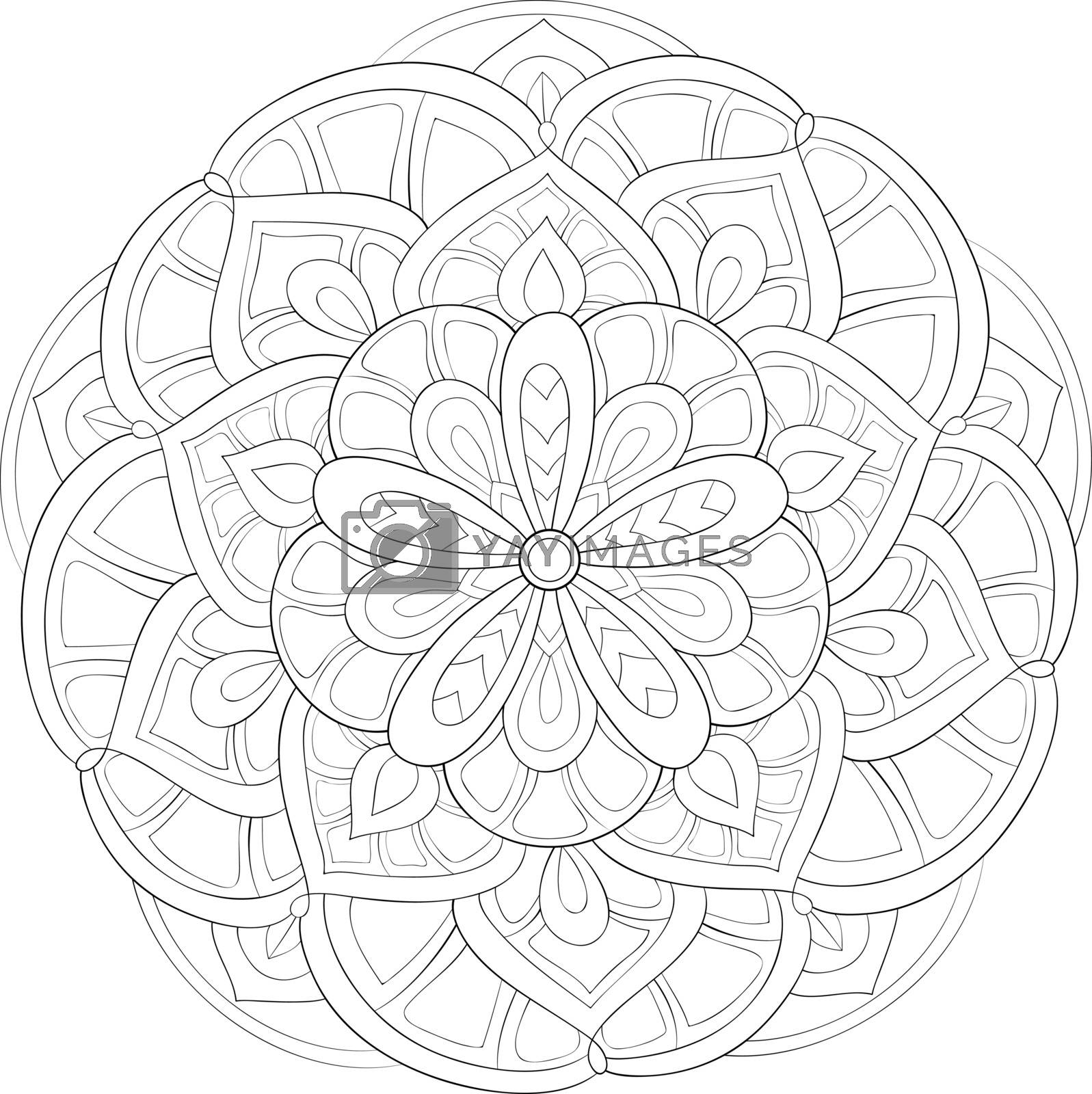 Royalty free image of Adult coloring book,page a zen mandala image for relaxing.Line a by nonuzza
