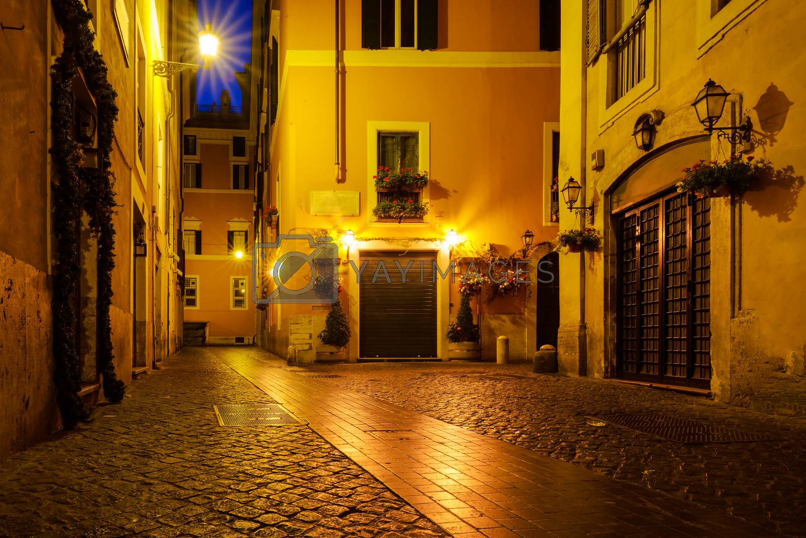 Royalty free image of Old street of Rome by Givaga