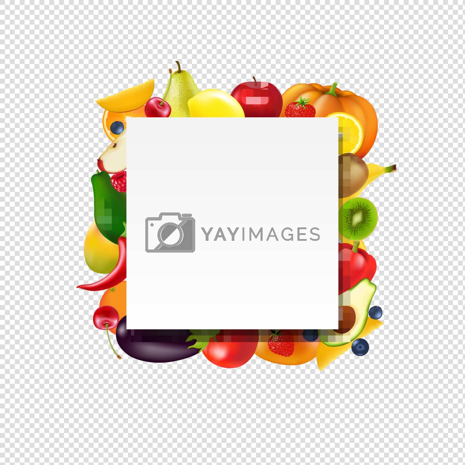 Royalty free image of Banner With Fruits And Vegetables by cammep