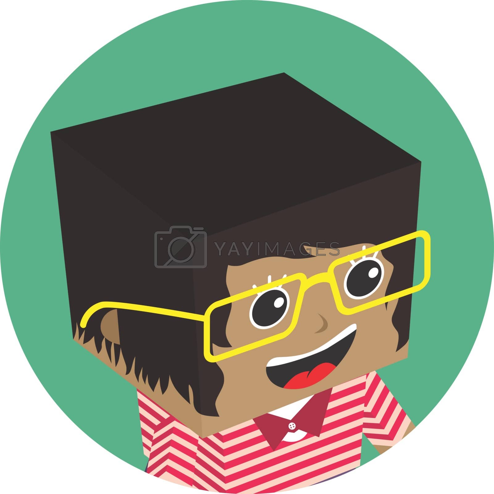 Royalty free image of block isometric profile picture avatar by vector1st