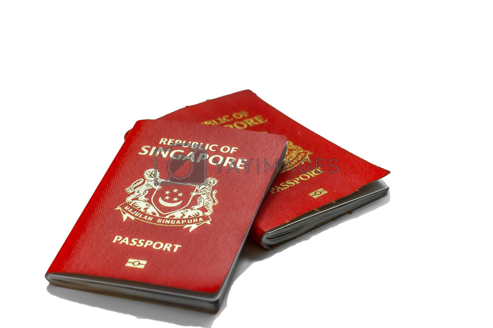 Royalty free image of Singapore passport is ranked the most powerful passport in the world with visa-free or visa on arrival access to 189 countries by juliachan