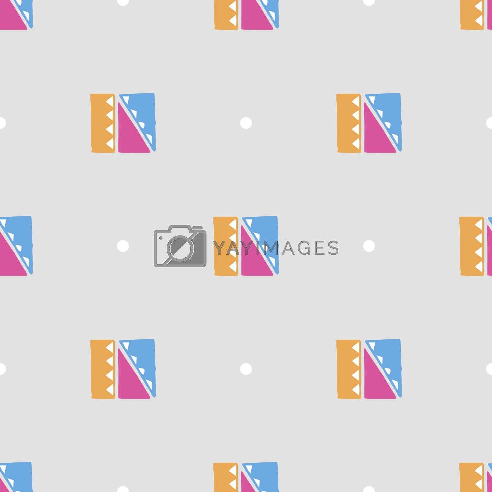 Royalty free image of Colored vector Abstract Ethnic seamless patterns on gray background by Musjaka