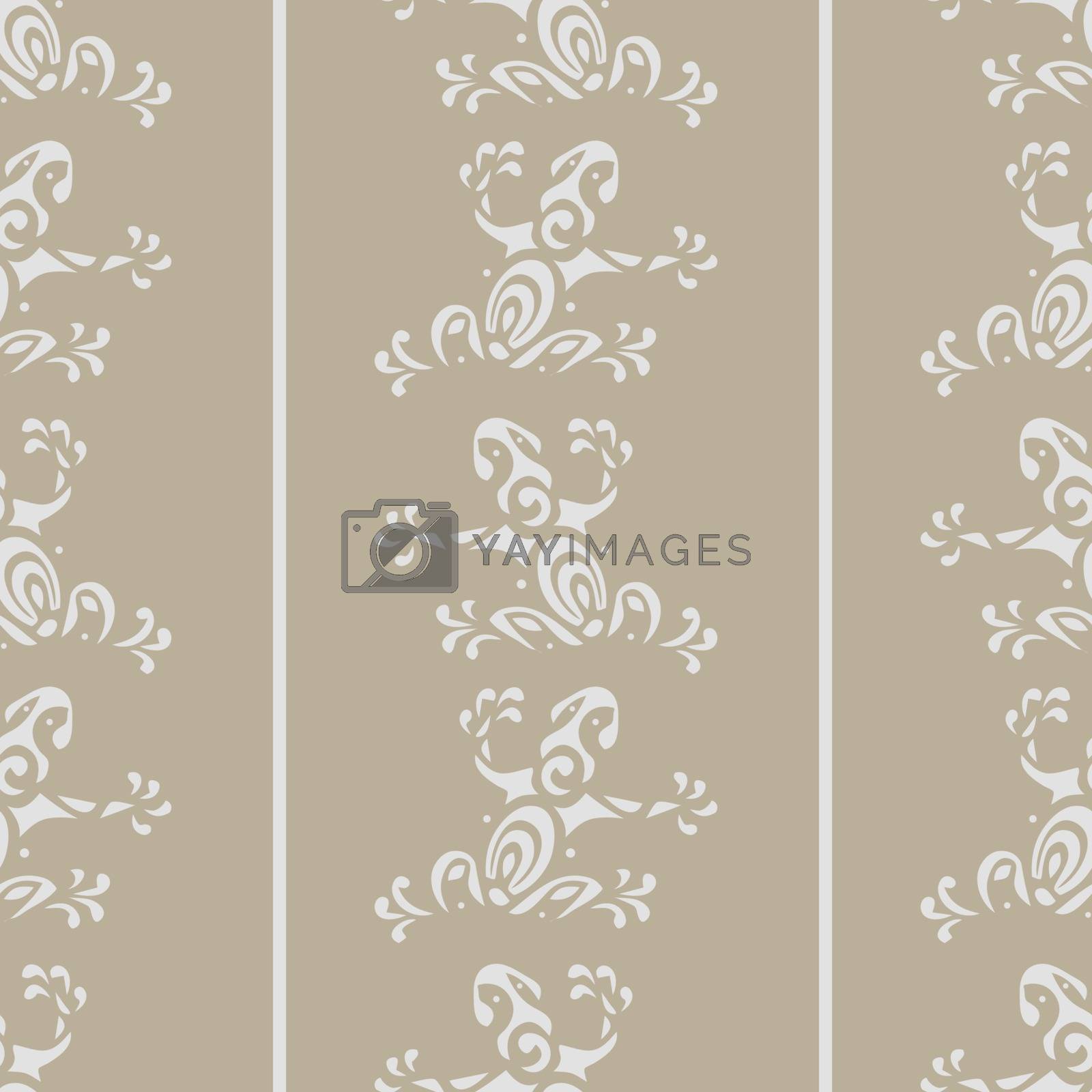 Royalty free image of Abstract frogs in Maori style Vector seamless pattern by Musjaka