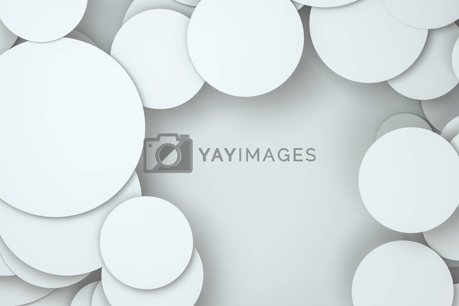 Royalty free image of 3d rendering, circle frame card template by vinkfan