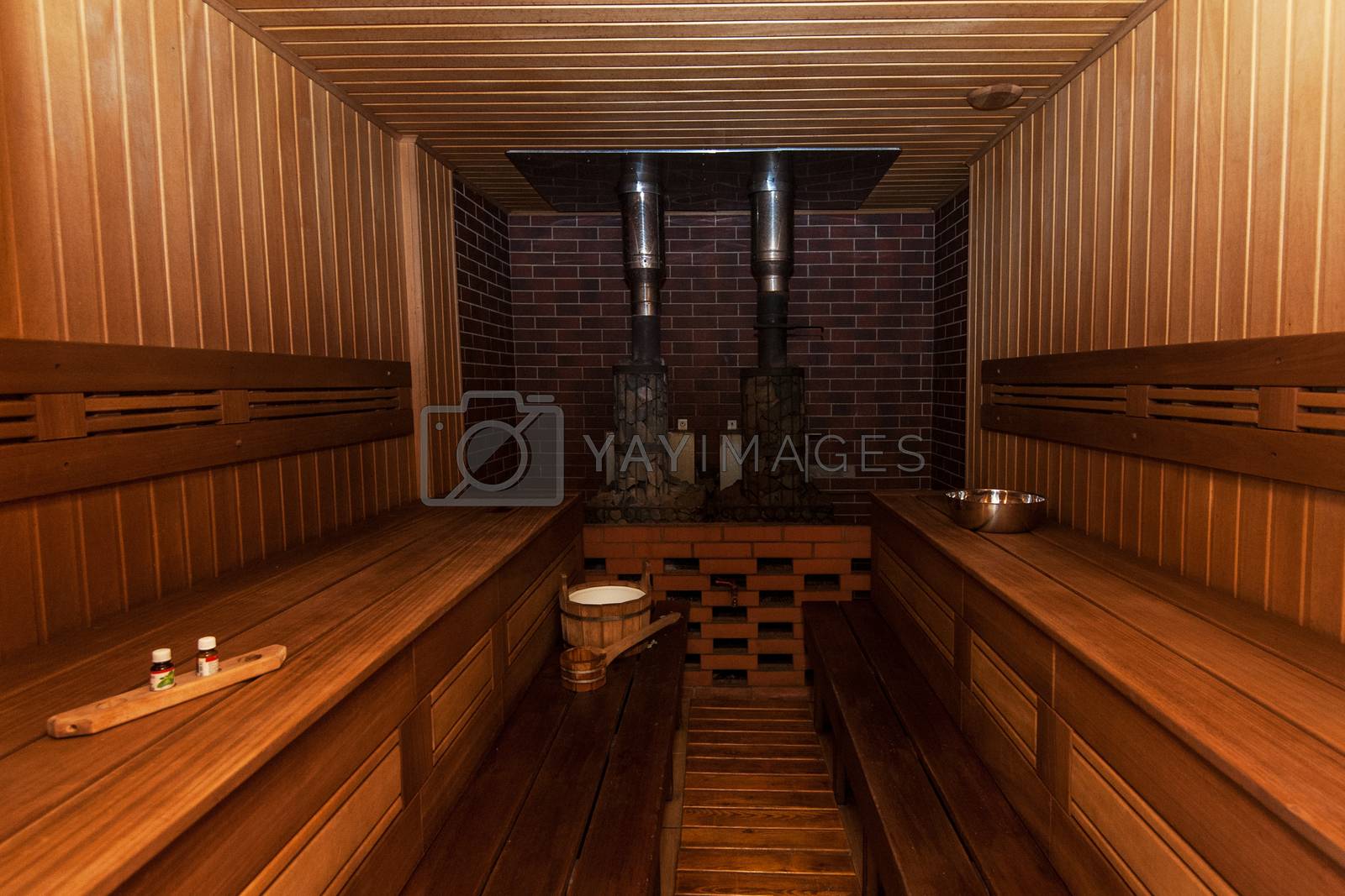 Royalty free image of Russian sauna interier by rusak
