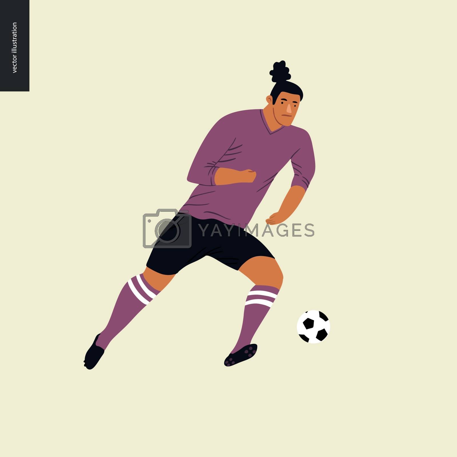 Royalty free image of European football, soccer player by grivina