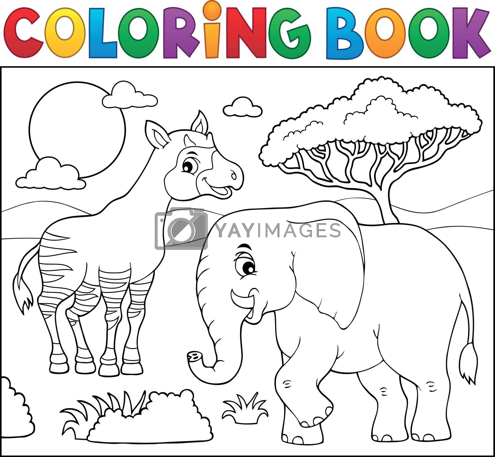 Royalty free image of Coloring book African nature topic 7 by clairev