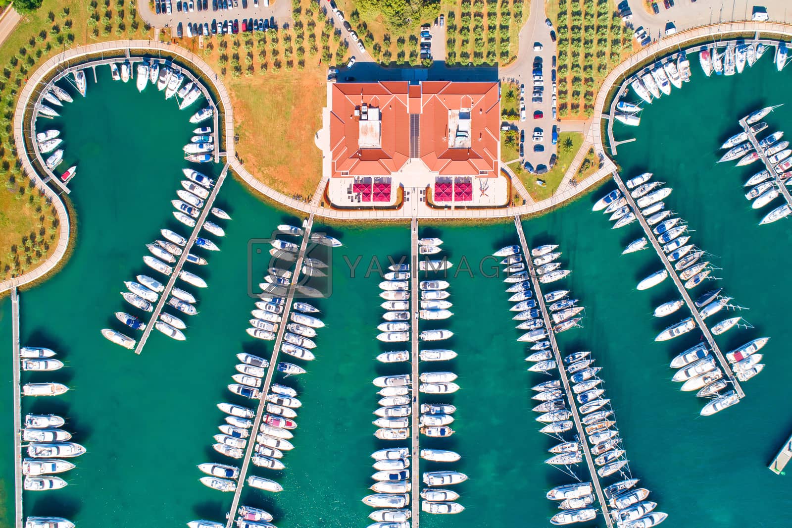 Royalty free image of Yachting club and marina aerial view by xbrchx