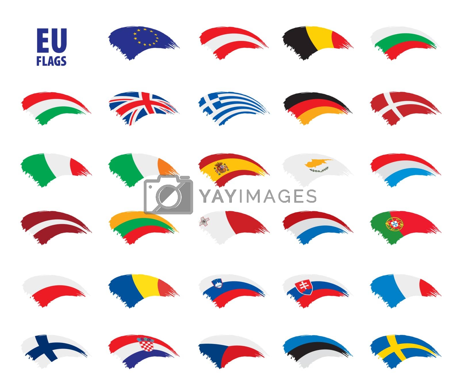 Royalty free image of flags of the european union by butenkow