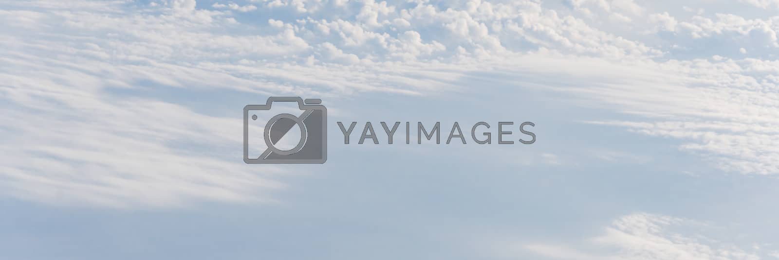 Royalty free image of Panoramic unreal and dramatic Altocumulus cloud formation at sunrise from airplane by trongnguyen