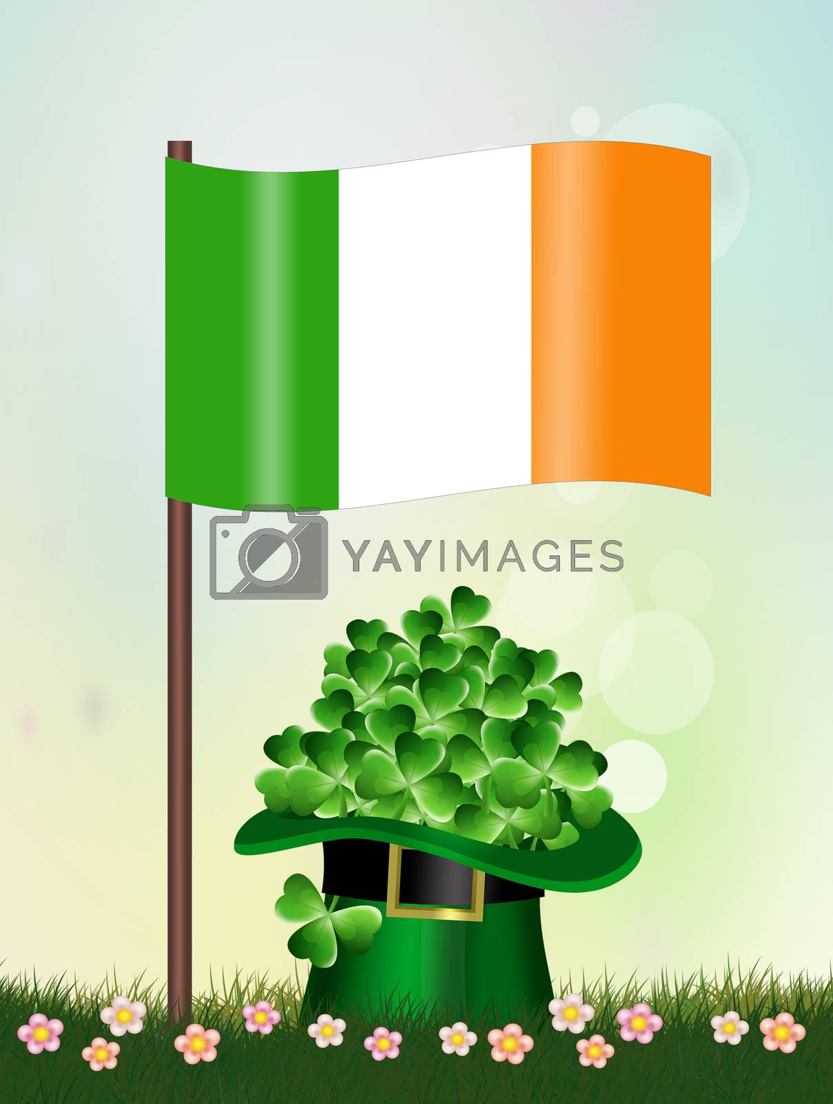 Royalty free image of Irish flag for St. Patrick's Day by adrenalina
