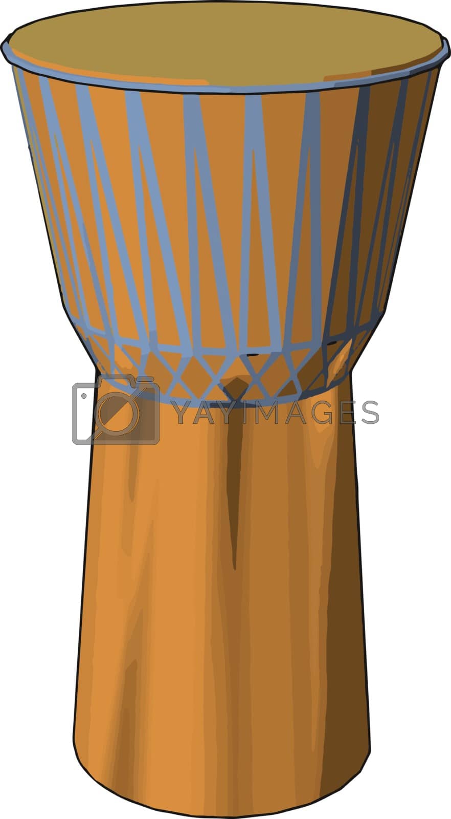 Royalty free image of A versatile drum Jembe vector or color illustration by Morphart