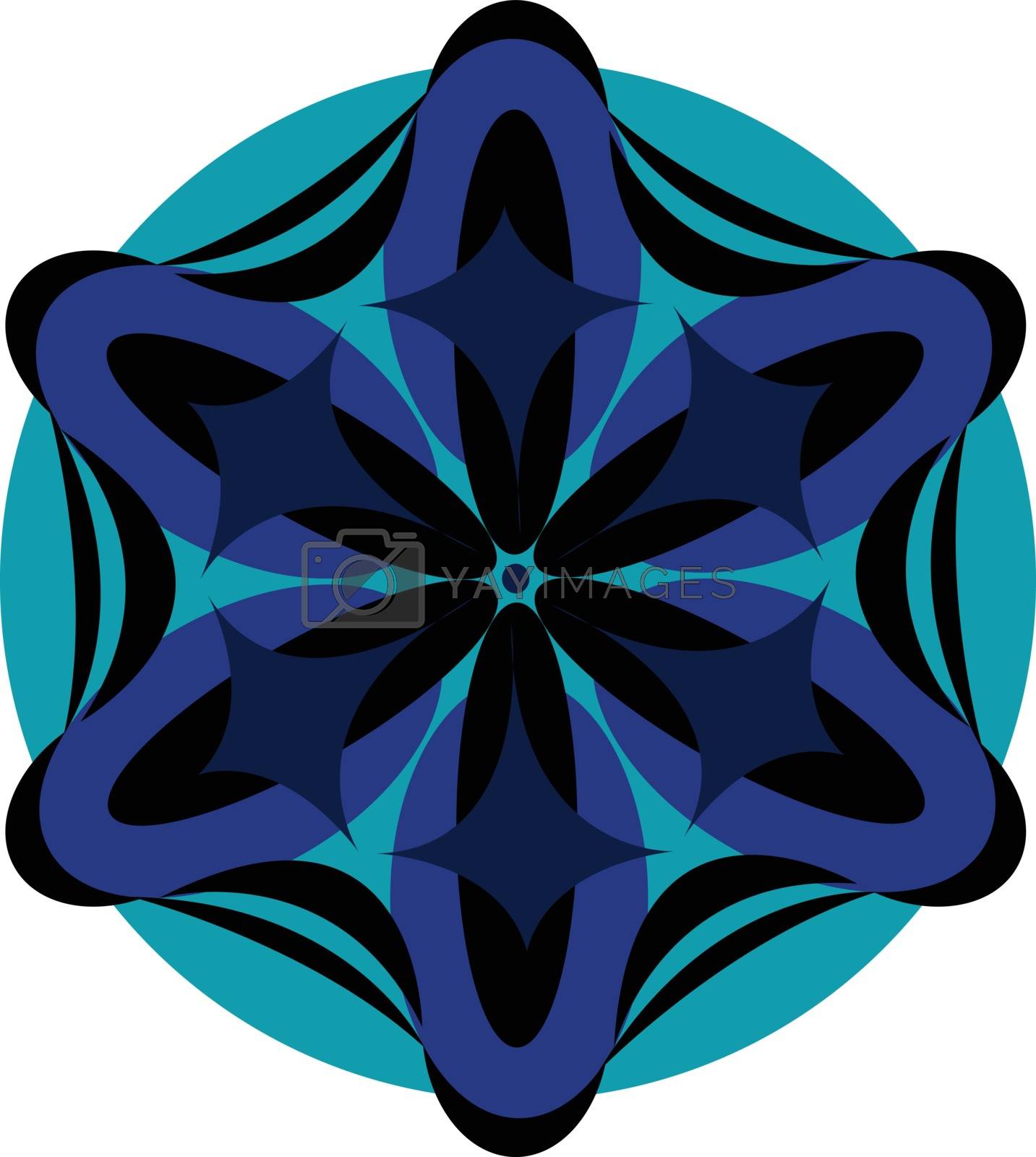 Royalty free image of A blue astonishing mandala vector or color illustration by Morphart