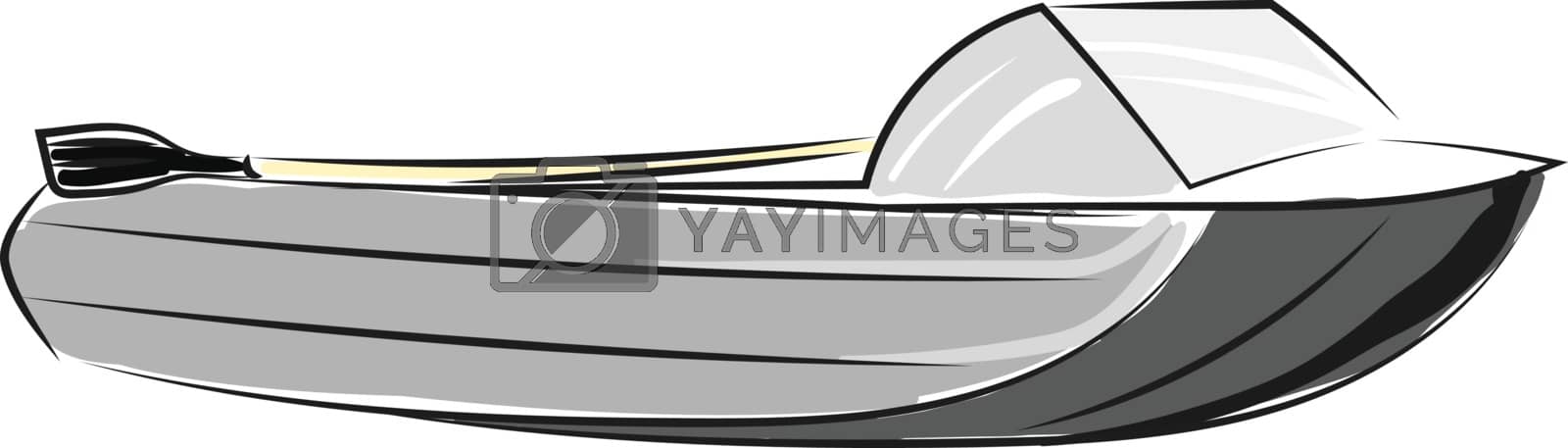Royalty free image of Gray speed boat, vector or color illustration.  by Morphart