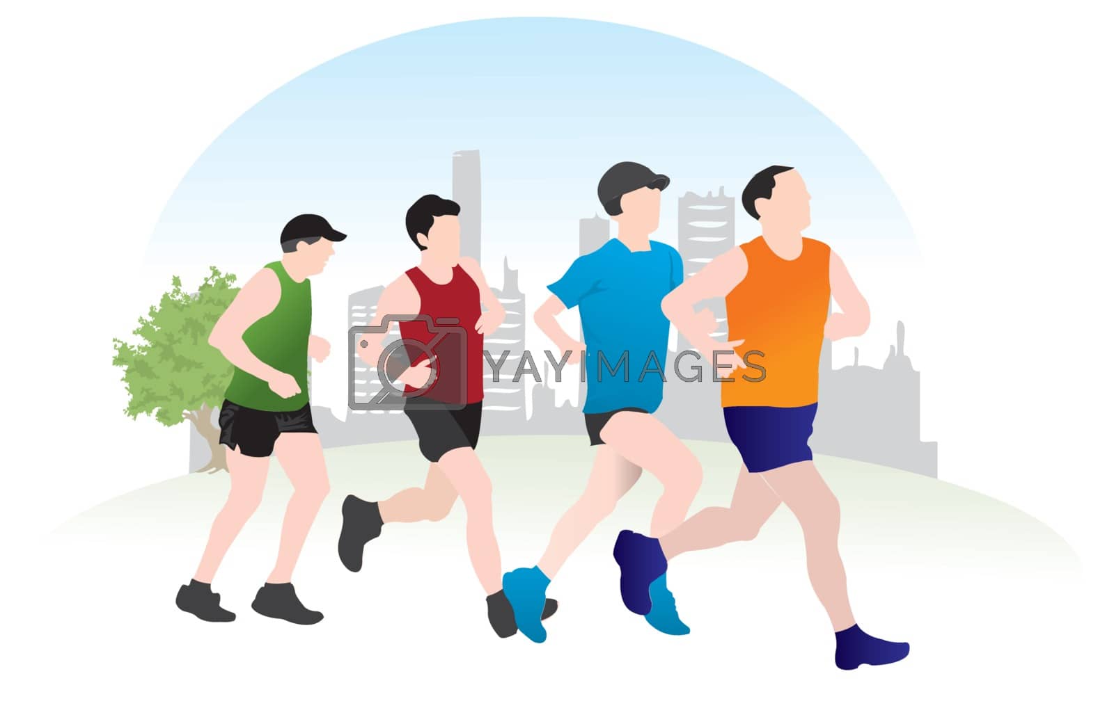 Royalty free image of Running, illustration by Morphart