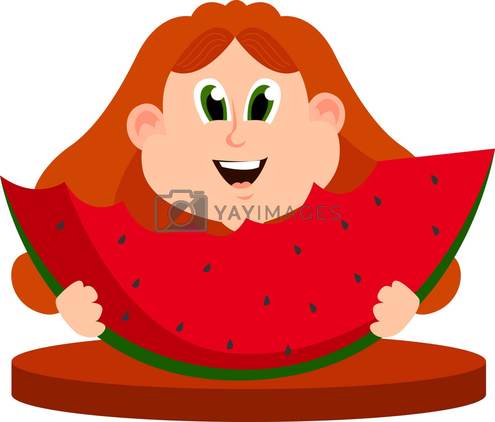 Royalty free image of Piece of watermelon, illustration, vector on white background. by Morphart