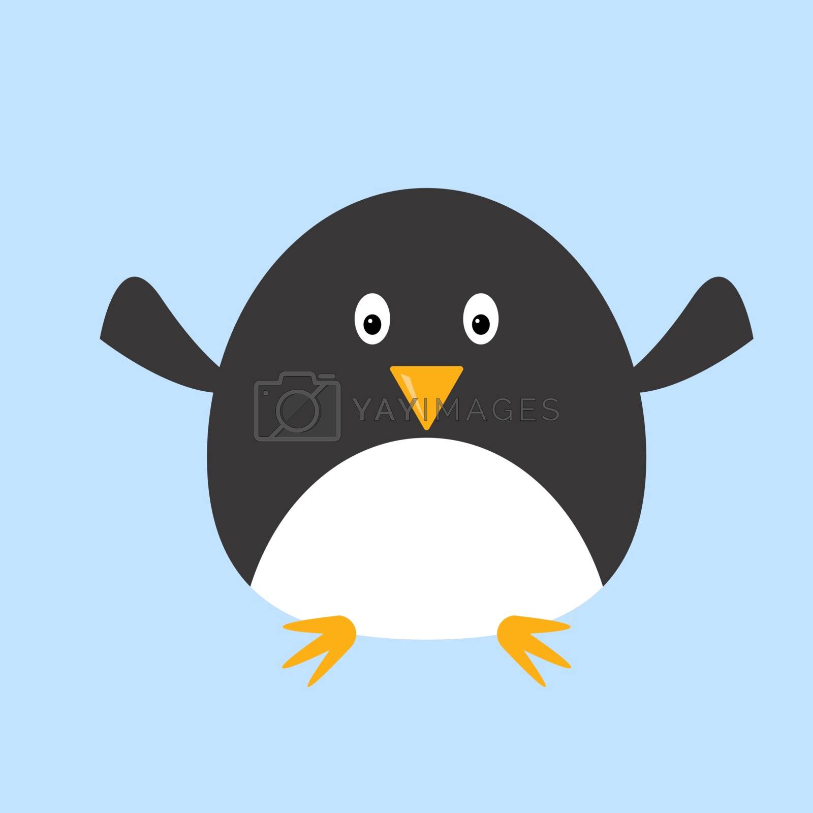 Royalty free image of Cute penguin, illustration, vector on white background. by Morphart